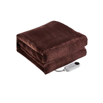 China Therapy Custom Autumn Winter Super Soft Comfortable Luxurious Heating Plush Blankets Throw Size Controller Electric Heated Blanket for sale