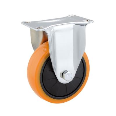 China PIVOT 125mm Orange PP Rigid Caster Wheel for sale