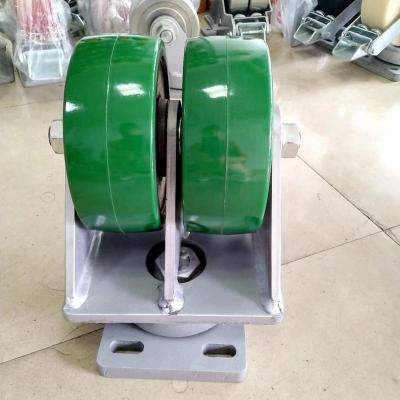 China Rigid Super High Load Weight Swivel Heavy Duty 2 Ton PU Caster Wheels for sale