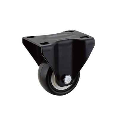 China Modern Table 1.5inch PVC Caster Leg Black Rigid Wheels for sale