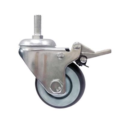 China PIVOT 75mm Hospital Trolley TPR Caster Wheel for sale