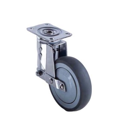 China PIVOT 5Inch Shock Absorbing Medical TPR Caster Wheel for sale