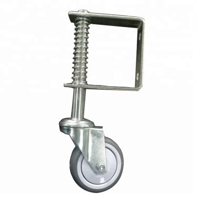 China Spring loaded PIVOT 3inch Door TPR Caster Wheel for sale