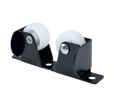 China Flat Top Left And Right Rigid White Furniture PP 25mm 1 Inch Fixed Caster Wheel for sale