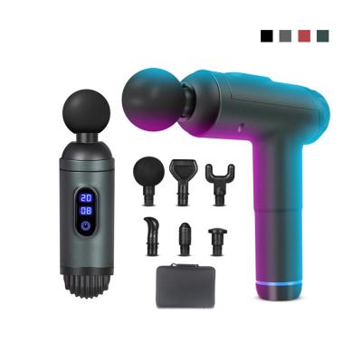 China Handheld Portable LCD Display Sports Cordless Percussion Deep 6 Head Tissue Muscle Massage Gun High Quality High Quality for sale