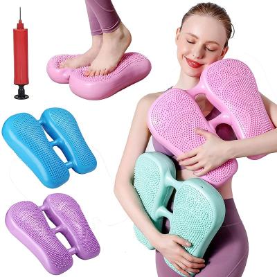 China Indoor Inflatable Yoga Exercise Shimmy Step Cushion 2 in 1 Balance Step and Inflatable for sale