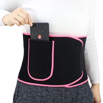 China Waist Support Widen Sports Belt With Pocket Waist Trimmer Fitness Exercise Waist Support Waist Trimmer for sale