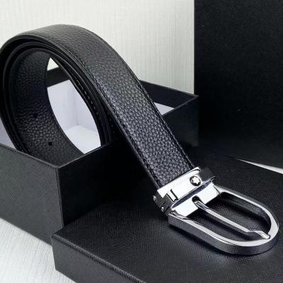 China 2022 New Trend Belt Men's Leather Belt Fashion Cowhide Manual Belt Border Buckle High-end Business Whip Luxury High Quality Youth 02 for sale