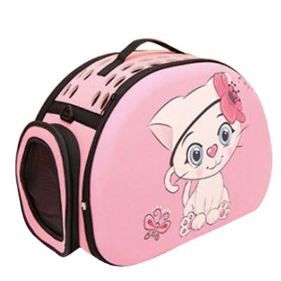 China High Quality Wholesale Breathable Dog Cat Products Pure Color Print EVA Foldable Pet Travel Carrier Over Shoulder for sale