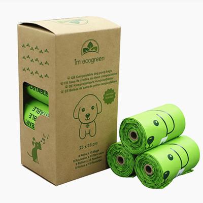 China 100% Biodegradable Compostable Waste Dog Poop Stored Plastic Waste Bag for sale