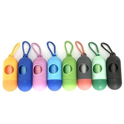 China Viable Custom Logo Portable Pill Shape Pet Dispenser Factory Dog Poop Bag Biodegradable Dispenser for sale