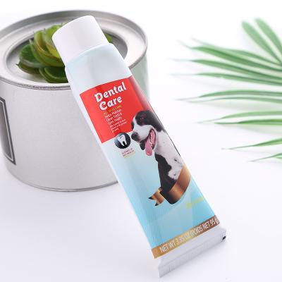 China Amazon Pet Shop Viable Hot Selling Professional Dog Puppy Dental Care Nature Beef Flavors Toothpaste For Dogs Teeth Cleaning for sale