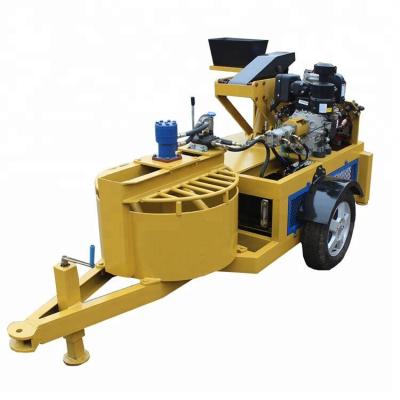 China Building Material Shops Wholesale Price Diesel Engine Clay Soil Interlocking Mobile Brick Making Machine With Mixer M7M1 for sale