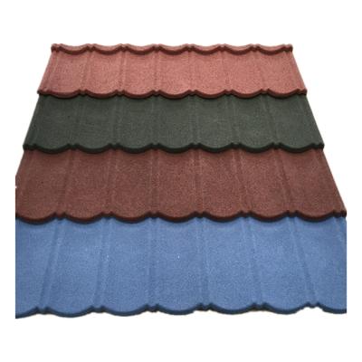 China Breathable Roof Tile 0.4mm Shingle Roof Zinc Steel Zinc Steel Galvalume Stone 0.5mm Breathable Stone Coated Roofing Tile Metal for sale