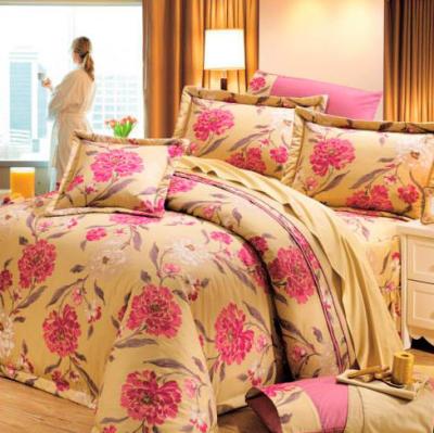 China Nondisposable 100% Cotton Flower Bedding Set for sale