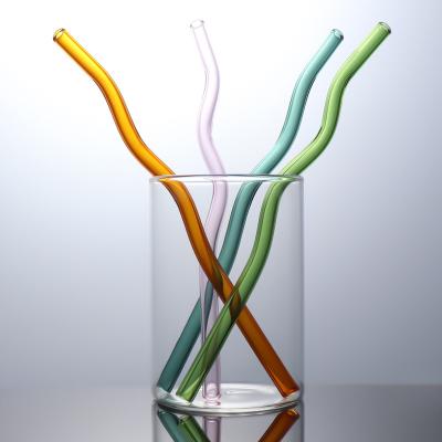 China Sustainable Blown Glass Straws Customizable Borosilicate Colored Glass Rods Stirring Rod for sale