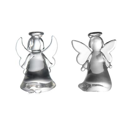 China Good Sale Mini Cute Murano Glass Crafts Art Glass Abstract Little Angel Figurine Religious Glass for sale