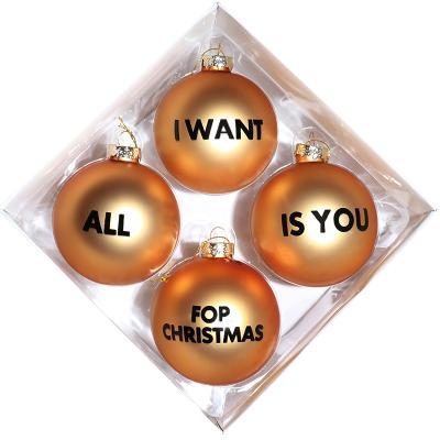 China Fashionable Christamas Tree Decoration Shatterproof Glass Christmas Tree Ornaments Ball Set for sale