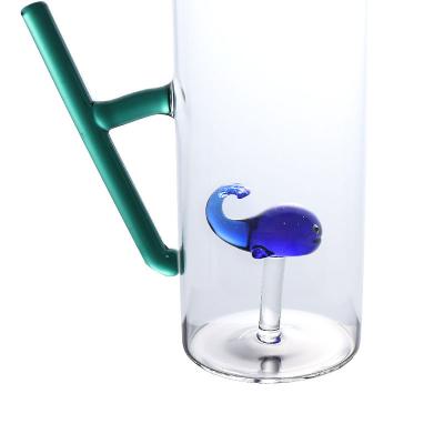 China Sale Reusable Water Cup Drinking Glass Cup Well Colored Well Colored Single Layer Glass for sale