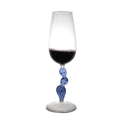 China CLASSIC Wholesale Success Daily Use Long Stem Red Cheap Wine Glass Drinking Glasses for sale