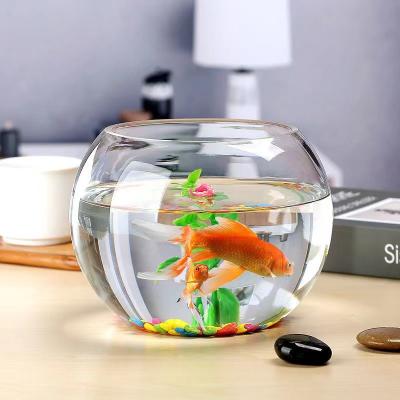 China Small and Large Cold Cut Aquarium Fish Tank Round Clear Glass Bowl Hotel Restaurant Home School Office for Home Decor for sale