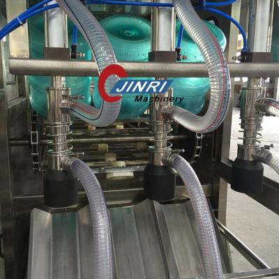 China Automatic 5 Gallon Beverage Bottle Inside And Outside Brush Washing Filling Capping Machine for sale