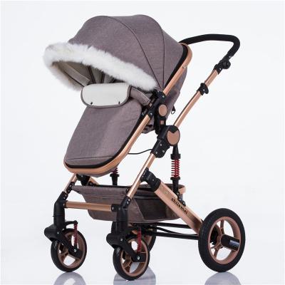 China Cotton velor pram, winter protection, high landscape, for cool area for sale