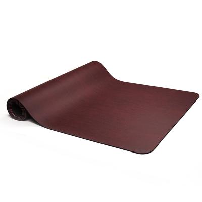 China Hot Selling Yoga Home Exercise Printing Brown PU Yoga Mat Cork Rubber Yoga Mat for sale