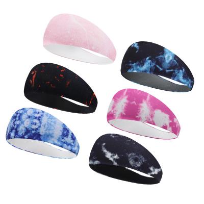 China Sweat Absorption/Breathable/High Elasticity/Basketball Run Elastic Soft Unisex Sports Headband Sporting Wide Headband for sale