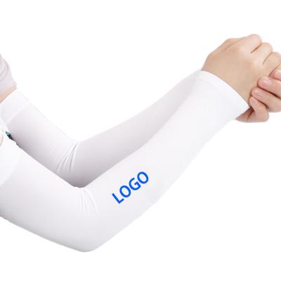 China Breathable Outdoor Sports Cycling Fashion Women Ice Silk Arm Sleeve UV Protection To Customize White Arm Sleeves for sale