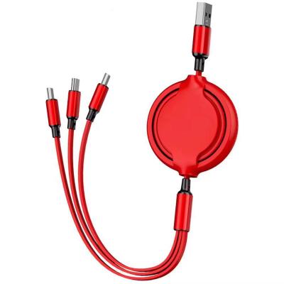 China Retractable USB Cable High Quality 3 In 1 Fast Charging USB Cable Magnetic Data Cables for sale