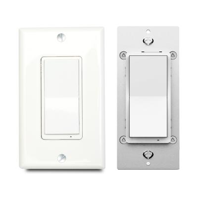 China 3 Way Control Home Light Remote Control White Wall Button Mechanical Smart Lamp Switch Electric Wall Switch For Home for sale