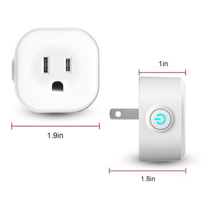 China Residential / Multipurpose Us Standard Z-Wave Mini Remote Control Alexa Smart Socket Enchufe Inteligente Plug for sale