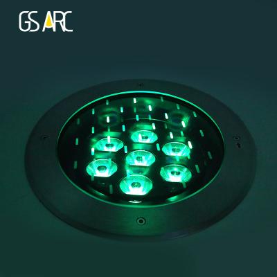 China LANDSCAPE 75W LED Light Waterproof IP68 Inground Aluminumhousing Anti-glare DMX RGBW LED Underground Lights for sale