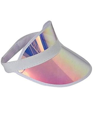 China High Quality Transparent Character Sports Adult UV Protective Plastic Sun Visors Protect PVC Beach Sun Visor Hat Cap For Women for sale