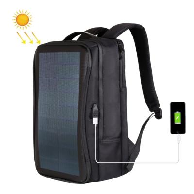 China Polyester Drop Shipping Flexible HAWEEL Solar Panel 12W Power Backpack Laptop Bag With Handle And USB Charging Left Outer Backpack for sale