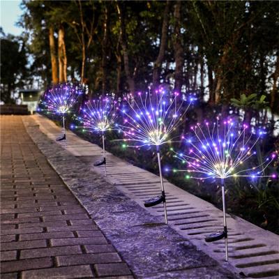 China Multi Color Solar Lighting System Outdoor Solar Firework Lights Warm White 90 LEDs for sale