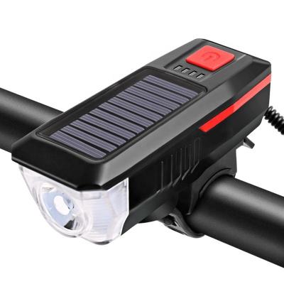 China Indicator LED Bike Lamp Usb Rechargeable LED Front Solar Bicycle Light for sale