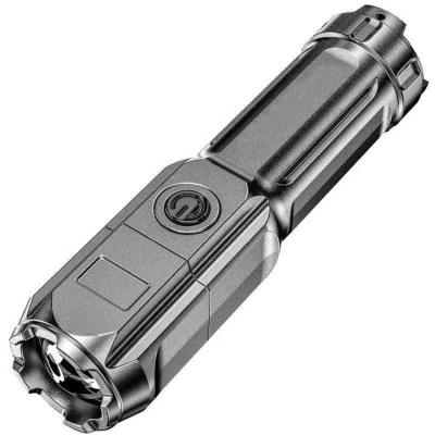 China USB Rechargeable Portable LED Flashlight Outdoor Portable Durable Strong Light Te koop