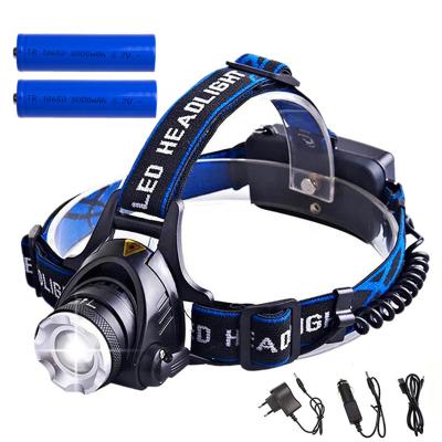 China Waterproof Zoom led Rechargeable Headlamp With Red Safety Back Light, High Power 1000 High Lumen Mack Head Lamp Flashlight for sale