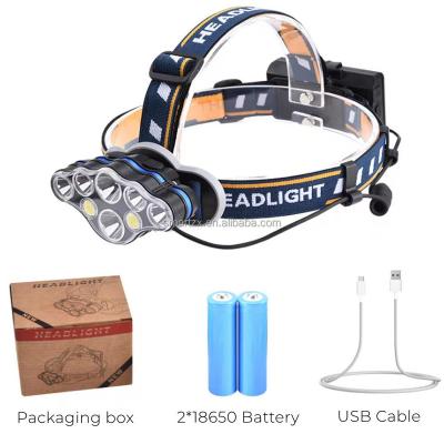 China Super Bright Outdoor LED Headlamp for Emergency, High Power Head Light with 8LED, 8 modes for sale