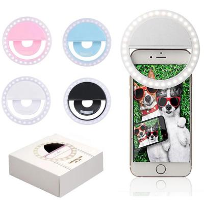 China Selfie Ring Fill Light clip on Portable Rechargeable Mobile Phone Led Ring Live Beauty Filling Lamp for sale