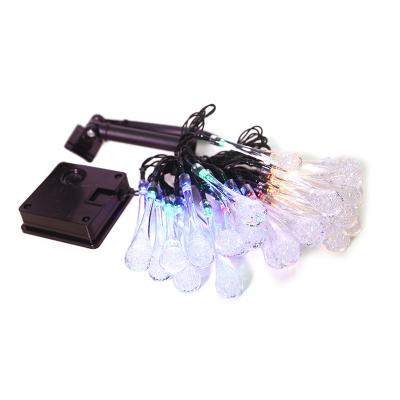 China Power Colorful Holiday Water Droplets String Lamp Led Solar Outdoor Light String for sale