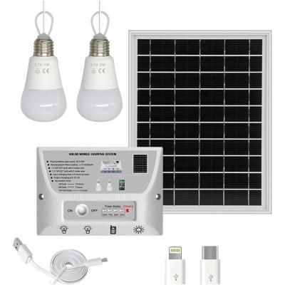 China Camping Lighting System Power Panel Solar System 2022 New Manufacture Factory Low Price Household Home White for sale