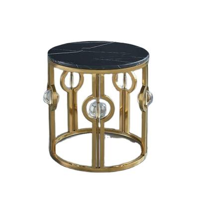 China (Other) Factory Direct Sales Adjustable Modern Furniture Stainless Steel Corner Table Side Table Round for sale