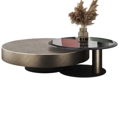 China Convertible Home Furniture Base Stainless Steel Glass Table Top Coffee Table for sale