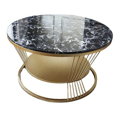 China New Design Convertible Home Furniture Gold Or Metal Round Marble Top Table Stainless Coffee Table for sale