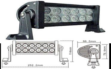 China 6000K 7.5 Inch 36W Automotive led work light bar 12 volt Flood beam for sale