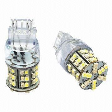 China T25 3528 SMD 12v Red LED Turning Light 3157 Dual Color led night light bulb for sale