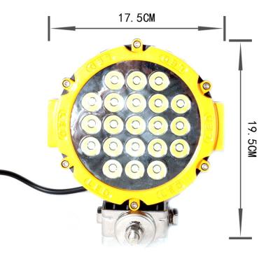 China High Efficiency White 63W 7 Inch Portable Led Work Light 30 Degree Spot Beam for Police Car for sale